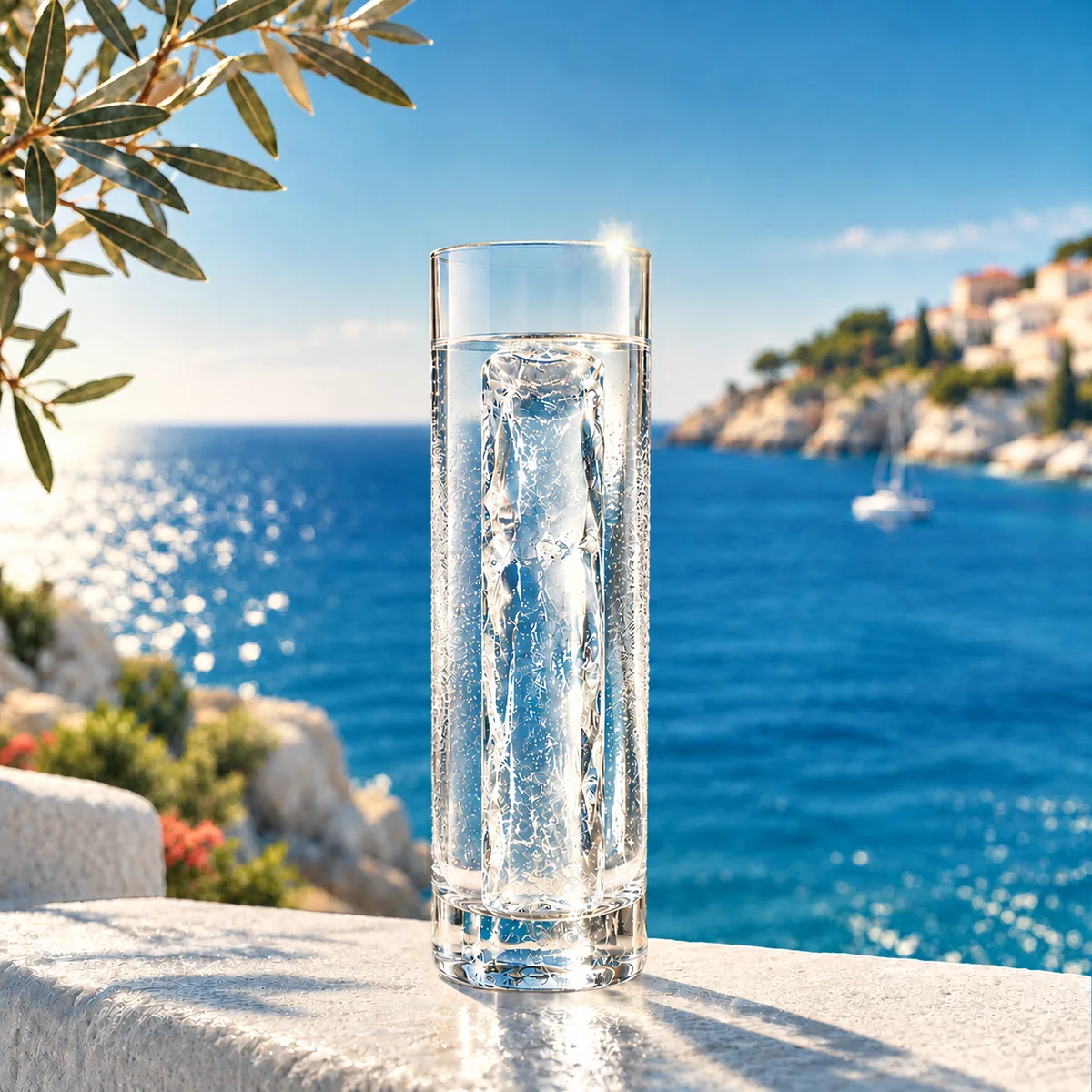 Bâton de glace Collins dans un verre