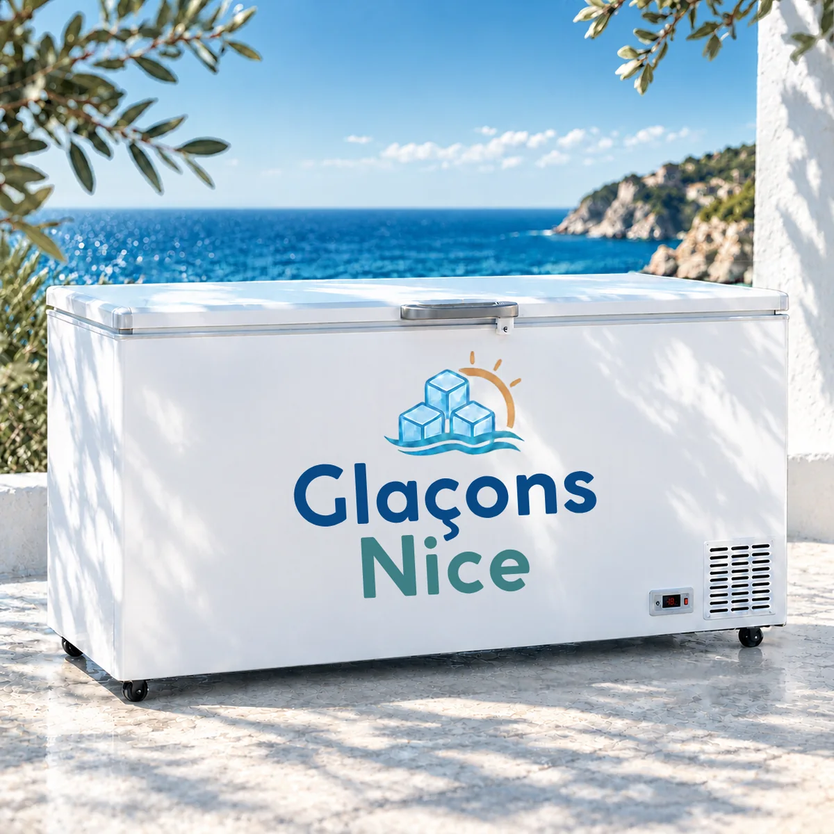 Grand congélateur coffre 500 litres Glaçons Nice